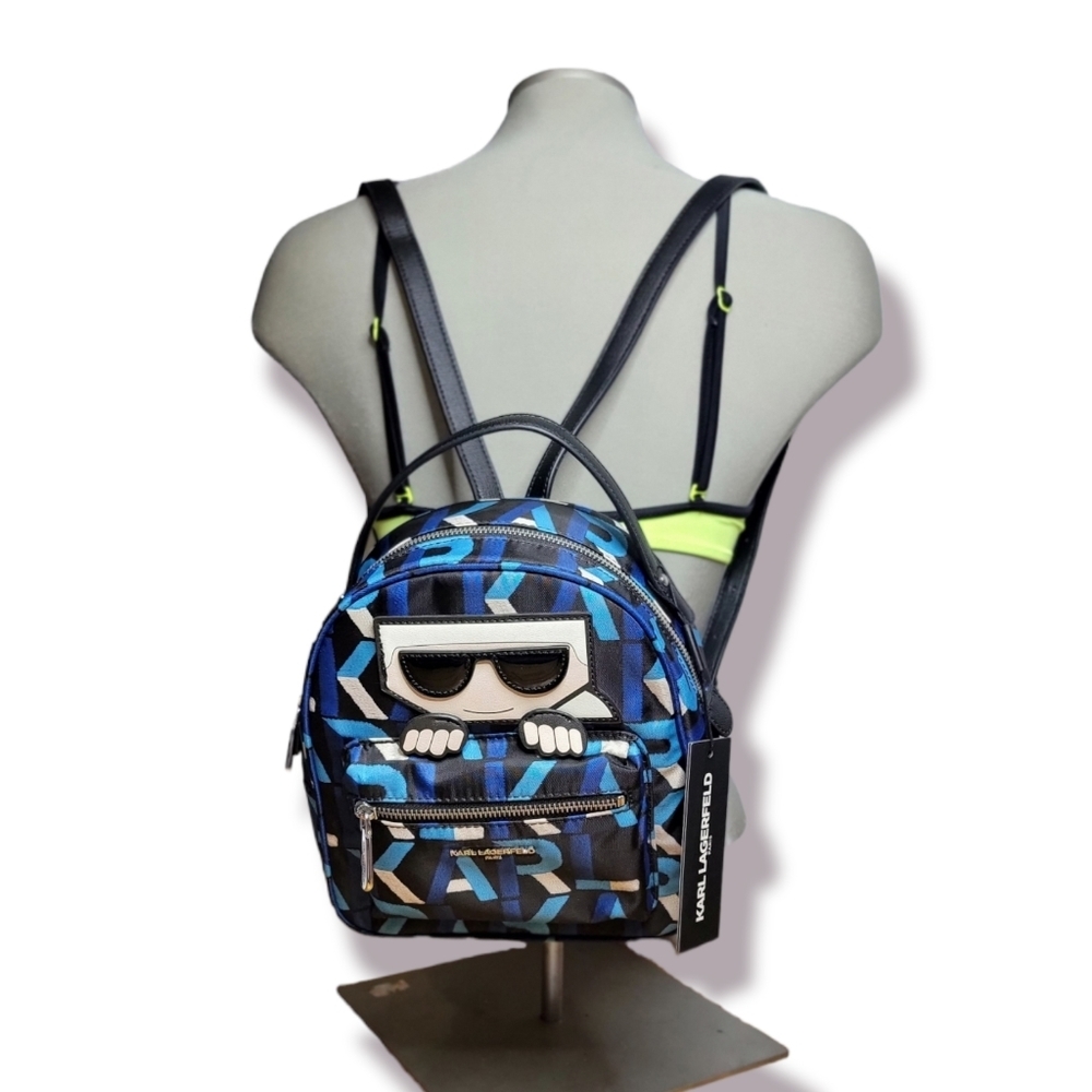 🔥NEW Karl Lagerfield Paris Mini Blur Backpack Nylon